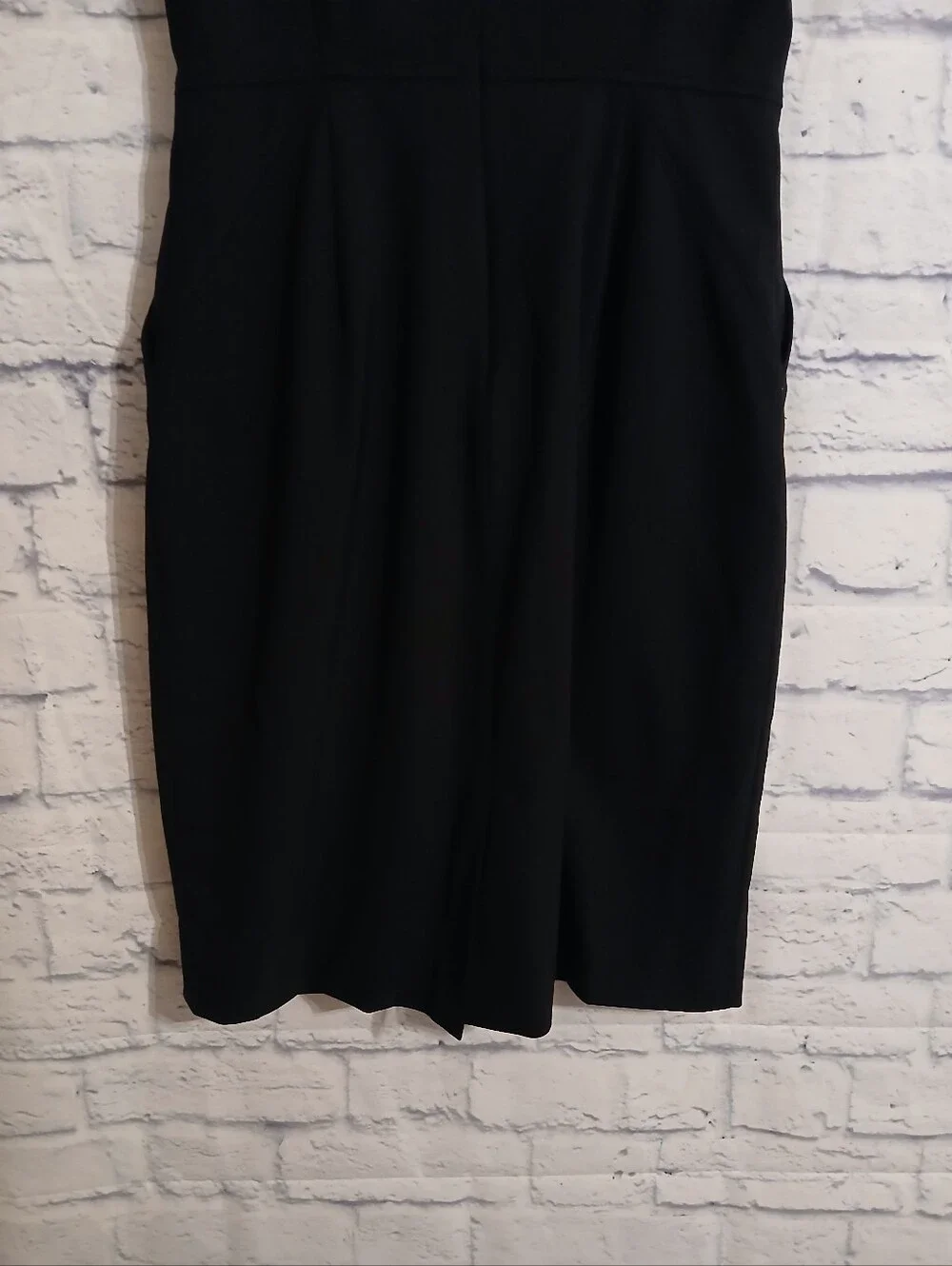 J. Crew Black Sheath Midi Dress